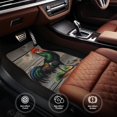 Rustic Country Rooster Kitchen 1 Car Front And Rear Floor Mats, Anti