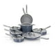 thumbnail image 1 of Ninja NeverStick Ceramic Pro Juego de utensilios de cocina de 14 piezas, ollas y sartenes antiadherentes con tapas de vidrio, revestimiento cerámico, acero inoxidable, apto para estufa a horno, compat, 1 of 5