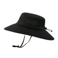 thumbnail image 2 of Men Mountaineering Fishing Solid Color Hood Rope Outdoor Shade Foldable Casual Breathable Bucket Hat, 2 of 4