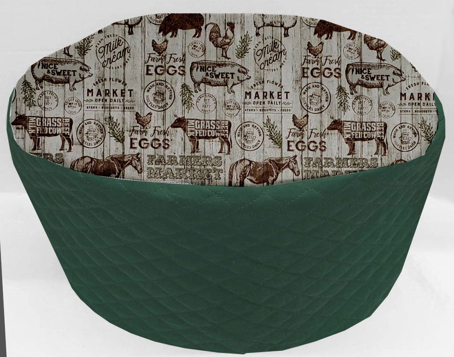 Quilted Farmers Market Slow Cooker Cover by Penny's Needful Things