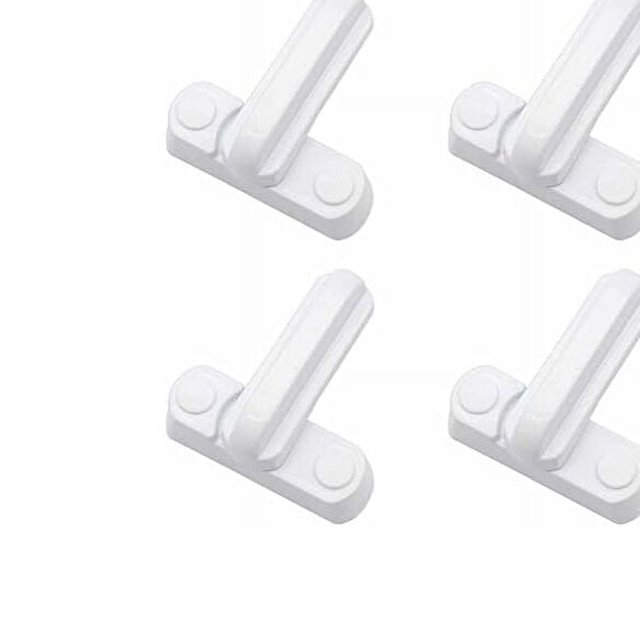Cerraduras de marco para ventanas de fácil instalación, diseño en forma de T para puertas y ventanas corredizas, aleación de aluminio que garantiza durabilidad a prueba de óxido y clavos fuertes, que