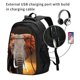 thumbnail image 2 of Balery Elephant Sunset in Kenya Mochila con carga USB para hombre y mujer - Mochila impermeable y antirrobo para portátil con puerto USB para viajes, trabajo, estudios y universidad, 2 of 7