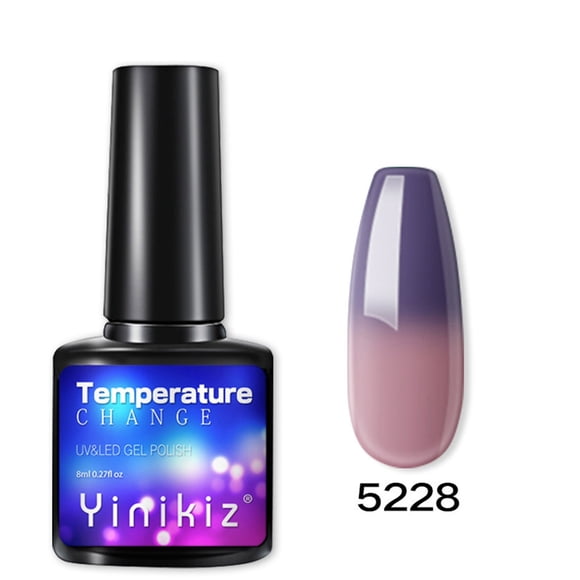 Xihbxyly Pegamento para Uñas Que Cambia de Temperatura, Esmalte de Fototerapia Que Cambia de Color, Acabado Brillante de Larga Duración, Fácil Aplicación, Ideal para Amantes Del Arte de Uñas, Garantí