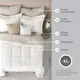 thumbnail image 3 of REAL TEXTIL Set de Edredón Duvet con Fundas de Almohada y Juego de Sábanas, Ideal para Cualquier Temporada (Blanco- Beige, doble), 3 of 7