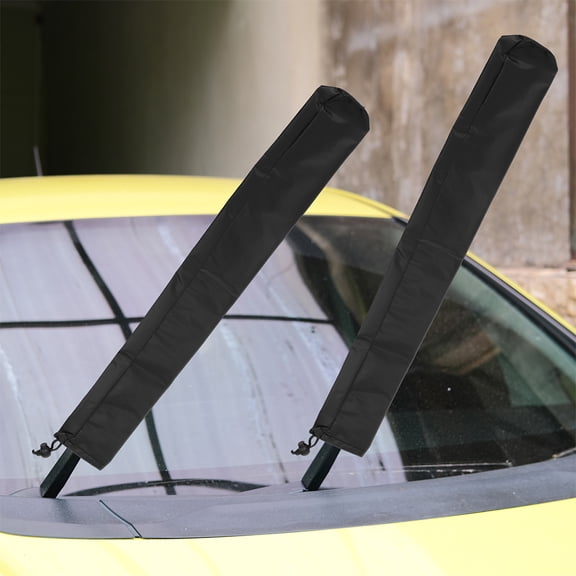 BESTYASH Windshield Wiper Cover Black Snow Protection for Car Owners in Snowy Weather 2Pairs