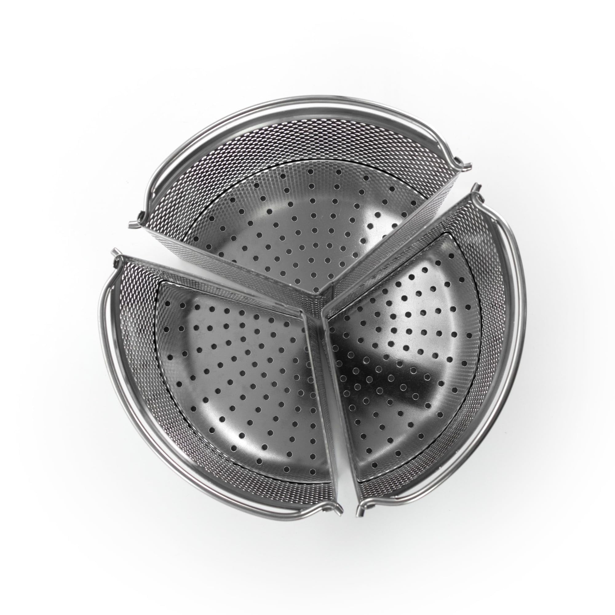 Oster Sangerfield 5 Piece 4 Quart Stainless Steel Dutch Oven with Lid and 3-Section Dividers