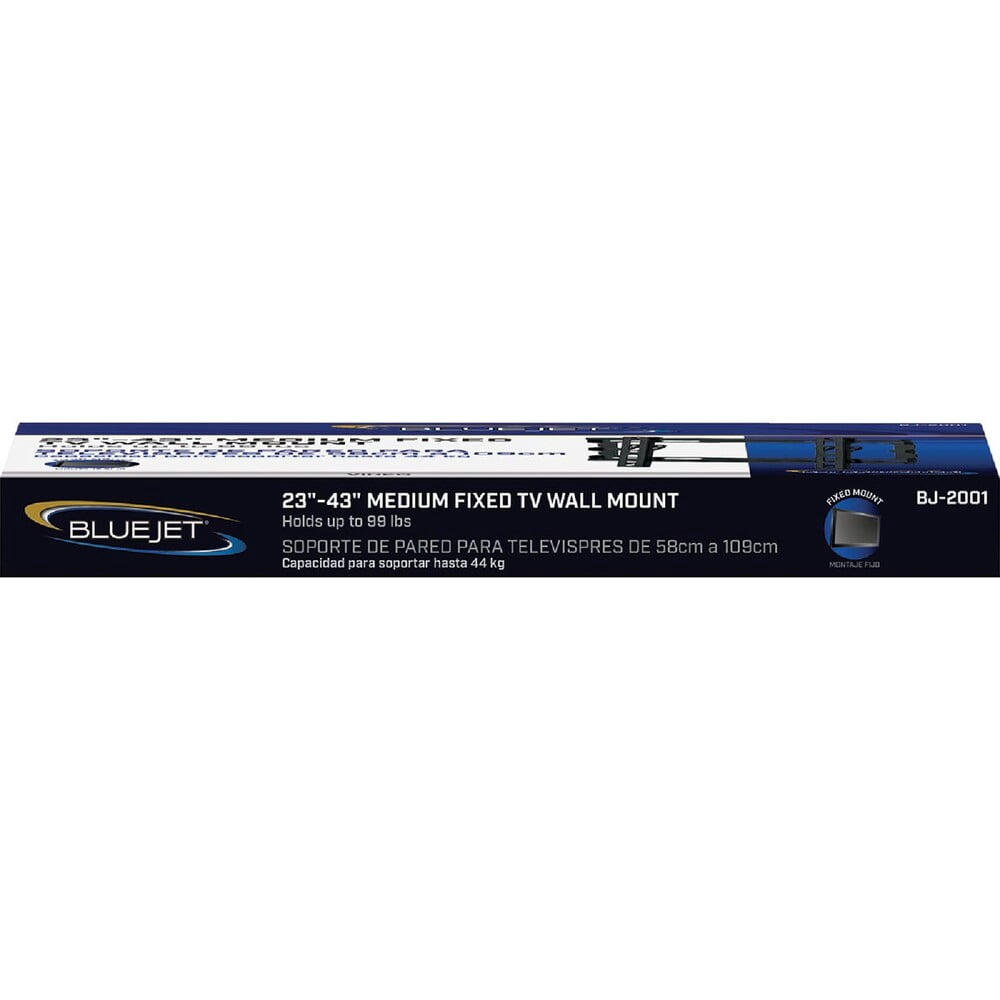 Blue Jet Black 23 In. to 43 In. Medium Fixed TV Wall Mount BJ-2001