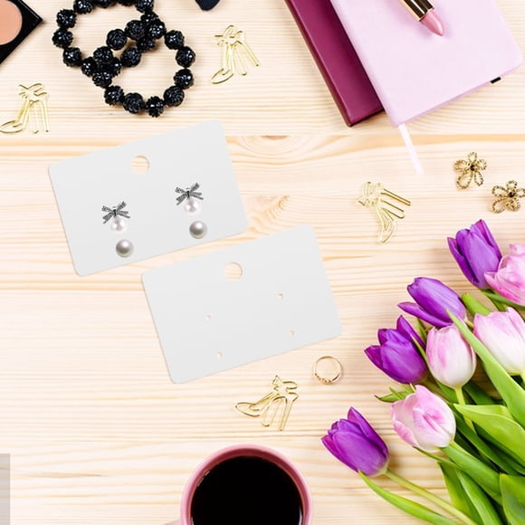 COMPUKAS 100Ud Tarjetas De Papel Para Mostrar Aretes Con Simple Ideal Para Tiendas Y Regalos