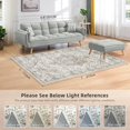 thumbnail image 2 of Boho Vintage Round Rug ft- Faux Wool Dreely Washable Area Rug Small Distressed Throw Rugs Floor Carpet for Door Mat Entryway Bedrooms Laundry (Round - ; Diameter Border ), 2 of 6