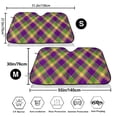 thumbnail image 3 of Kdxio Mardi Gras Plaid Print Windshield Sun Shade,UV Rays and Sun Heat Protection,Sunshade for Car Windshield,Car Shade Front Windshield - Medium, 3 of 6