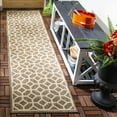 thumbnail image 3 of SAFAVIEH Beach House Kadri Geometric Indoor/Outdoor Runner Rug, Beige/Cream, 2'2" x 8', 3 of 11