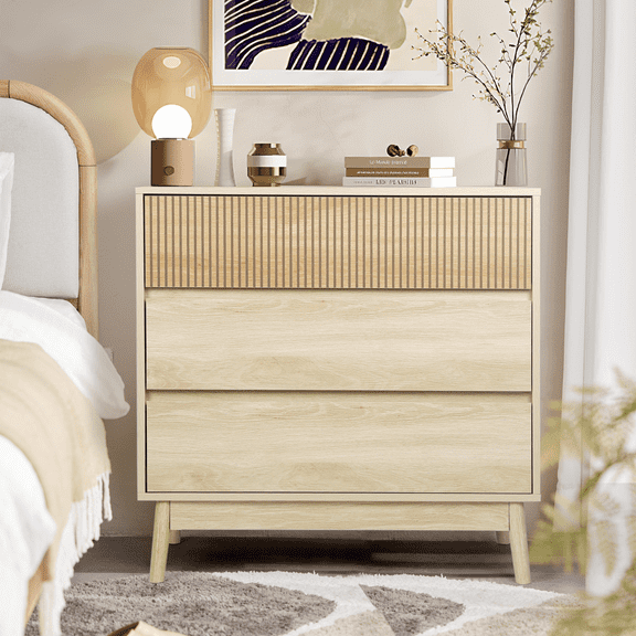 RichYa 3-Drawer Dresser for Bedroom, Chest of Drawers with Storage,Wooden Nightstand for Bedroom,Living Room