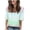 Gradient Color, variant on Tops for Women Gradient Color Fashion Tees Casual Neck Loose Cute T Shirt Five Quarter Sleeved Ladies Top