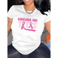 thumbnail image 1 of Camiseta de mujer Trajes de verano Traje Camiseta de cuello redondo para viajes de compras deportivas ﻿Breast Cancer Awareness Pink Ribbon Graphic Tee - Women's Casual Crew Neck Short Sleeve T-Shir, 1 of 6