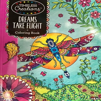 Cra-Z-Art Timeless Creations Adult Coloring Book, Dreams Take Flight, 64 Pages