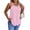 Pink #004, variant on Women's Metal O-Ring Halter Neck Tank Tops Sleeveless Loose Fit Curved Hem Lightweight Summer Casual Beach Vacation Daily Wear Ladies Blouse Cami Tops, 2XL