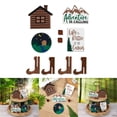 thumbnail image 2 of SXcggal Cabin Adventure Theme Layered Tray Decorations Home Wooden Crafts Ornaments Tray Decoration With Stand (10PCS) (tray Not Included), 2 of 7