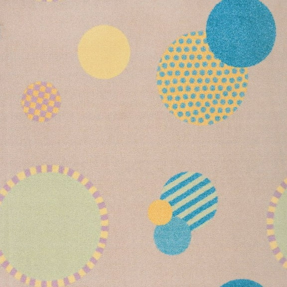Joy Carpets 1741D-03 Playful Patterns Baby Dots Rectangle Childrens Area Rugs 03 Multi Color - 7 ft. 8 in. x 10 ft. 9 in.