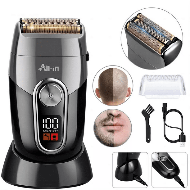 Afeitadora Rasuradora Electrica Barba Cortadora de Cabello Negro