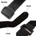 thumbnail image 2 of 2025 Hook And Loop Cable Straps,black Self-adhesive Nylon Straps Cable/securing Straps With Buckles,adjustable Reusable, 2 of 5