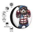thumbnail image 2 of Kdxio Patriotic Boxing Bear Art for Tire Cover Wheel Protectors Tyre Covers Weatherproof Wheel Covers Universal Fit for Trailer Rv SUV Truck Camper Travel Trailers 16 inch, 2 of 5