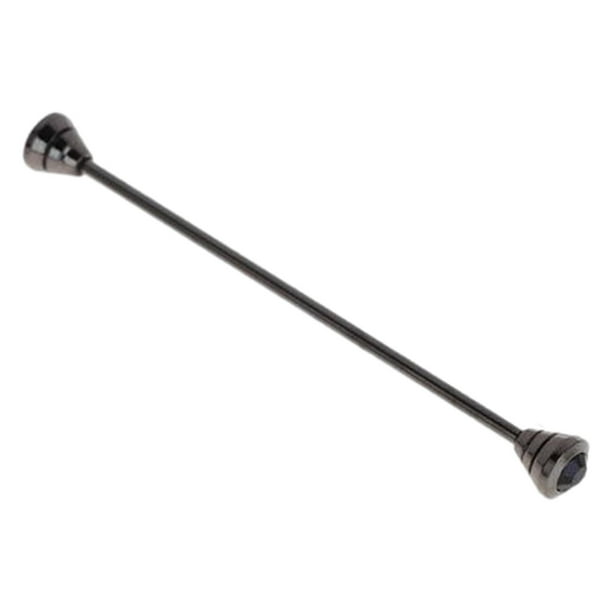 Alfiler de cuello para camisa de hombre, clip para cuello, alfileres de corbata, joyería decorativa para ropa Diamante negro