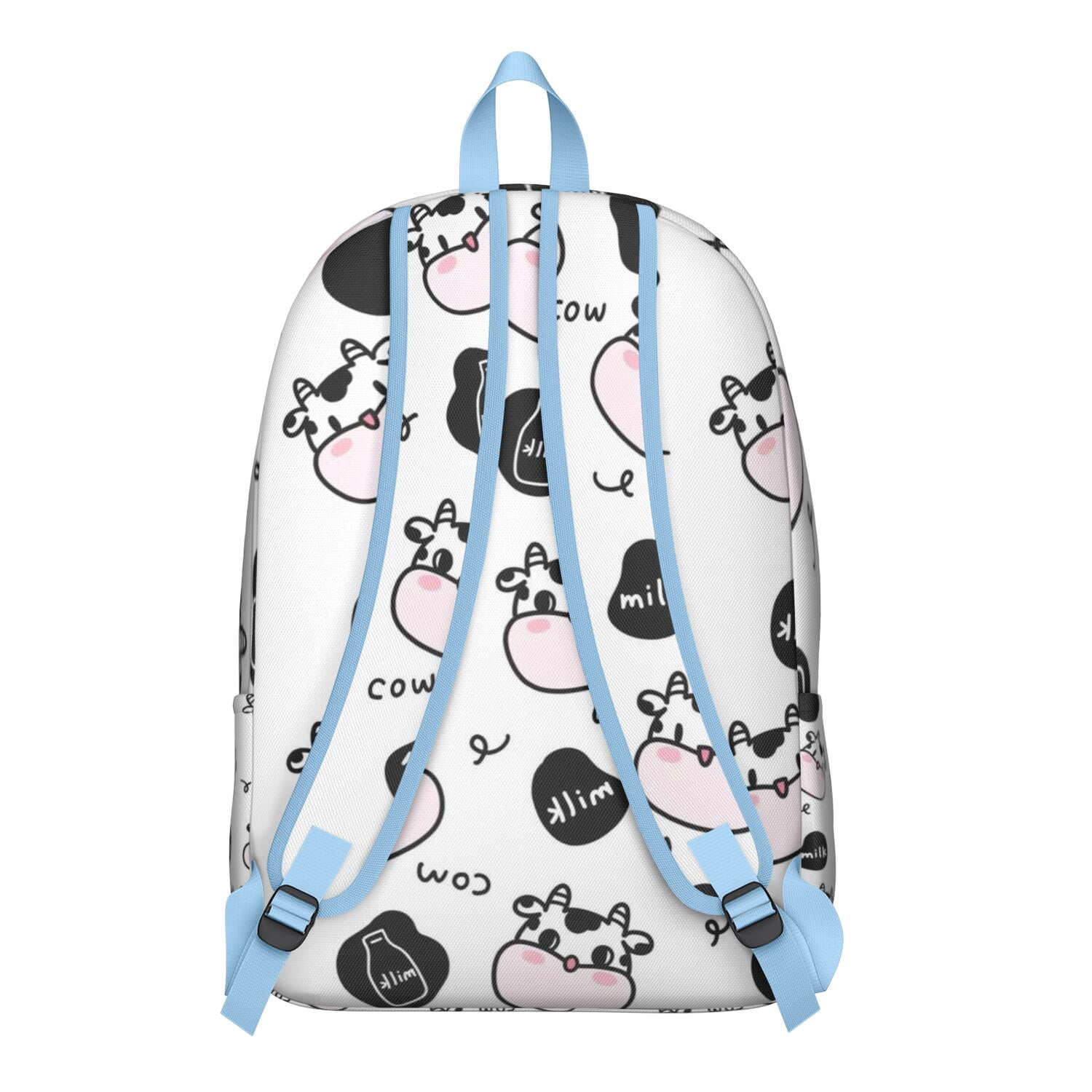 Farmhouse Cow Backpack for Teens, Durable and Lightweight Laptop Bag with Bull, Buffalo, and Black & White Cow Print Design