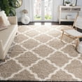 thumbnail image 3 of SAFAVIEH Dallas Logan Geometric Shag Area Rug, Beige/Ivory, 8' x 8' Square, 3 of 9