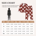thumbnail image 4 of Naloa Maroon And White Polka Dot Pajamas for Women Set, Womens Pajama Sets, Lounge Sets for Women, 2pjs for Women-Small, 4 of 7