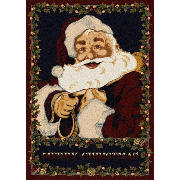 Milliken Multi-Color Door Mat St. Nick St Nick - Aprx 2' 8" x 3' 10"
