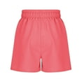 thumbnail image 6 of Juniors Shorts Girls Shorts Summer Solid Color Casual Ribbon Pocket Shorts Elastic Waist Drawstring Sports Wide Leg Shorts for Kids 3-13 Years, 6 of 8