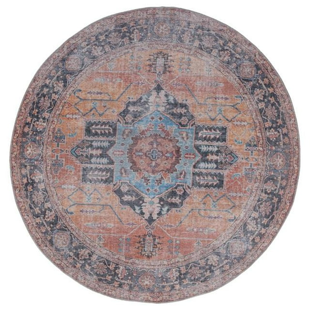 United Weavers 2700 21029 88R 7 Pi 11 Po x 7 Pi 11 Po. la Forêt Divine Ronde Puissance à l'Horizon Rug&44; Terracotta