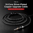 thumbnail image 5 of TRN T2 16 Core Silver Plated HIFI Upgrade Cable Plug MMCX/2Pin Connector For TRN, 5 of 5