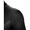 thumbnail image 4 of iixpin Men Rhinestones Dance Leotard Unitard Ballet Tango Cha Cha Dance Class Practice Black 3XL, 4 of 7