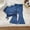 k-907Blue1870, variant on SONGGE Toddler Girls Summer Outfit Sets Elastic Solid Color O-Neck Short Sleeve Tops With Flared Pants Soft Casual Two Piece Back To School Trendy Clothes Sets