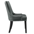 thumbnail image 3 of Modway Marquis Solid Wood and Vegan Leather Dining Chair in Gray, 3 of 8