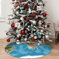 thumbnail image 5 of Sikiie Earth View World Map 30-48 inches {designName} Print Christmas Tree Skirt Snowman Xmas Tree Skirt with Edge Christmas Decorations for Holiday Party36", 5 of 7