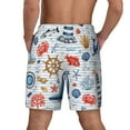 thumbnail image 4 of Haiem Watercolor Nautical Men'S Quick-Dry Swim Trunks: Comfortable Beach Shorts With Mesh Lining And Pockets - Ideal For Swimming And Sunbathing Large, 4 of 9