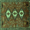 thumbnail image 1 of Ahgly Company Machine Washable Indoor Square Persian Turquoise Blue Traditional Area Rugs, 3' Square, 1 of 4