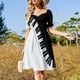 thumbnail image 4 of Vestido de noche de manga corta con lirios de aro en blanco y negro, vestidos africanos para mujer, vestidos de lujo para mujer, 4 of 7