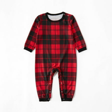 

women Christmas pajamas for family matching outfits son daughter sets soft Red Toddler Kid Baby Boy Girl Cartoon Romper Jumpsuit Christmas Family Clothes Pajamas