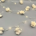thumbnail image 7 of Portable LED Night Light with White Roses and Pearls, Battery Operated Hanging String Lights for Kids Room, Party, Holiday Decorations, 7 of 7