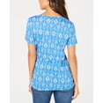 thumbnail image 2 of Style & Co Women's Printed Tie Front Top Blue Size Petite XL, 2 of 4