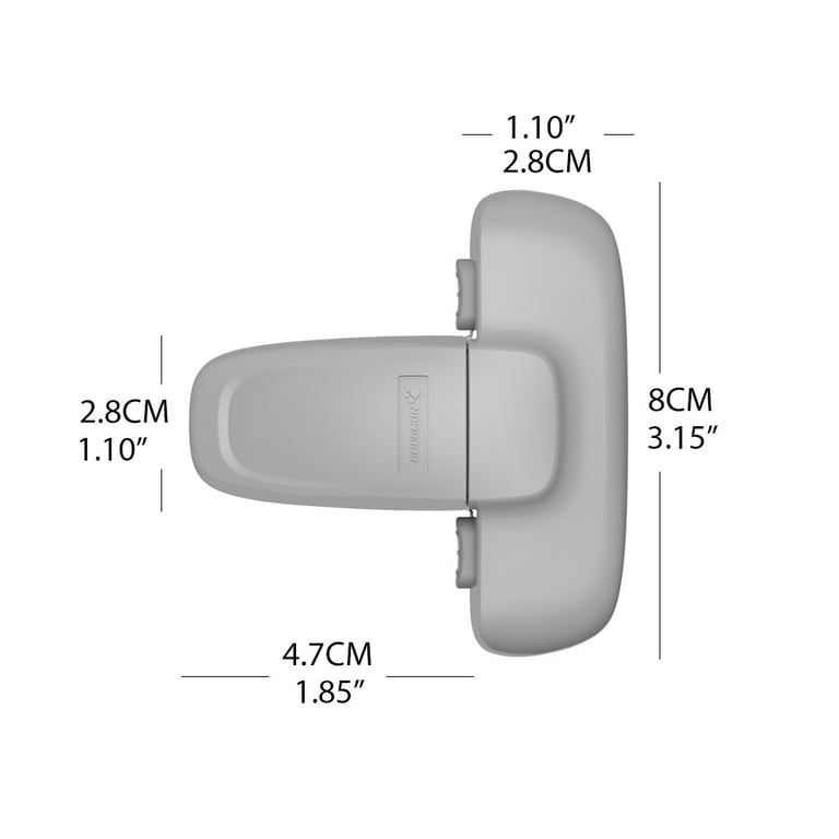 EUDEMON Updated French Fridge Lock French Door Refrigerator/Freezer Lock Apply to Max 2.28(58mm) Two Door Gap Distance,Cabinet Cupboard Lock for