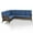 2PCS-Sectional Sofa, variant on POCASSY Outdoor Sectional Sofa, All Weather Brown Wicker L Shaped Sectional Couch with Olefin Fabric Cushion Cover, 2 Pieces Sectional Sofa Outdoor Seating Set Ideal for Porch in Blue