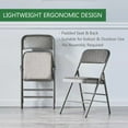 thumbnail image 3 of Cylcone Sound 2-Pack (Fabric/Vinyl) Steel Frame Foam Padded Metal Folding Chair (Black, Gray, White), 3 of 5