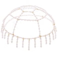 thumbnail image 6 of 1pc Plastic Pearl Mesh Headbands Hair Accessories for Women and Girls Golden 250x200x6mm, 6 of 7