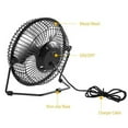 thumbnail image 2 of Beisidaer 4'' USB Solar Fan Portable Adjustable Support Electric Fan, 2 of 8