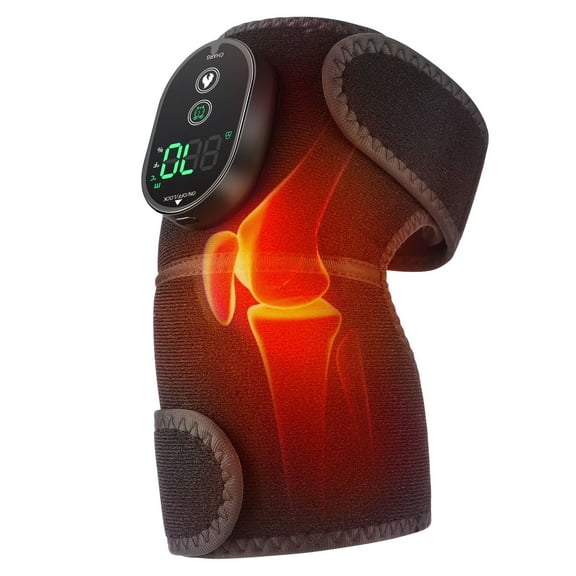JeckyBro Heated Knee Brace Wrap Heating Pad for Knee,Knee Heating Pad with controler Cordless Knee Warmers USB Charging 28*9in