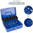 thumbnail image 3 of Locking Cash Box with Lock Money Box with Cash Tray Lock Box with Key Money Saving Organizer .Lx .Wx .H es XL Large, 3 of 7